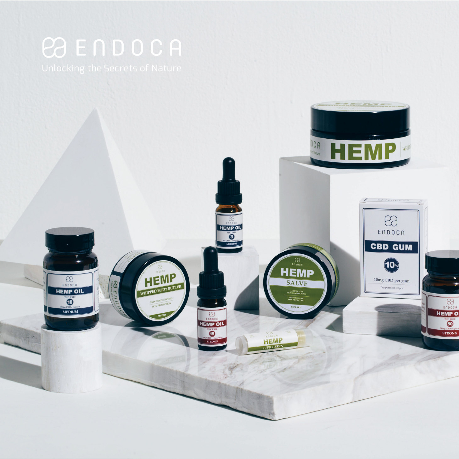 エンドカ CBDカプセル CBD300mg 濃度3%-9